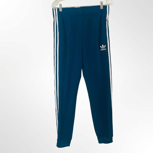 Adidas Originals Youth 3-Stripe Jogger Sweatpants Teal/Blue Size Large 13-14Y