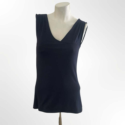 Tahari Modal Rayon Blend Sleeveless V-Neck Tank Top