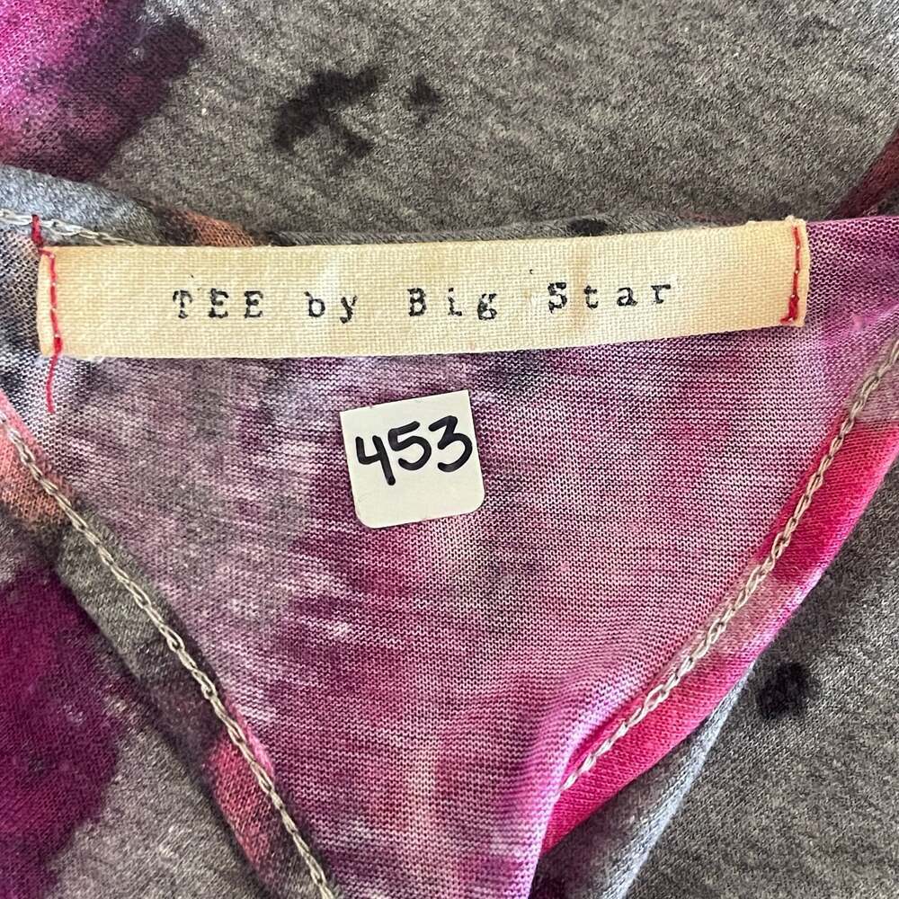 TEE by Big Star Pink and Grey Tie-Dye Racerback Tank Top