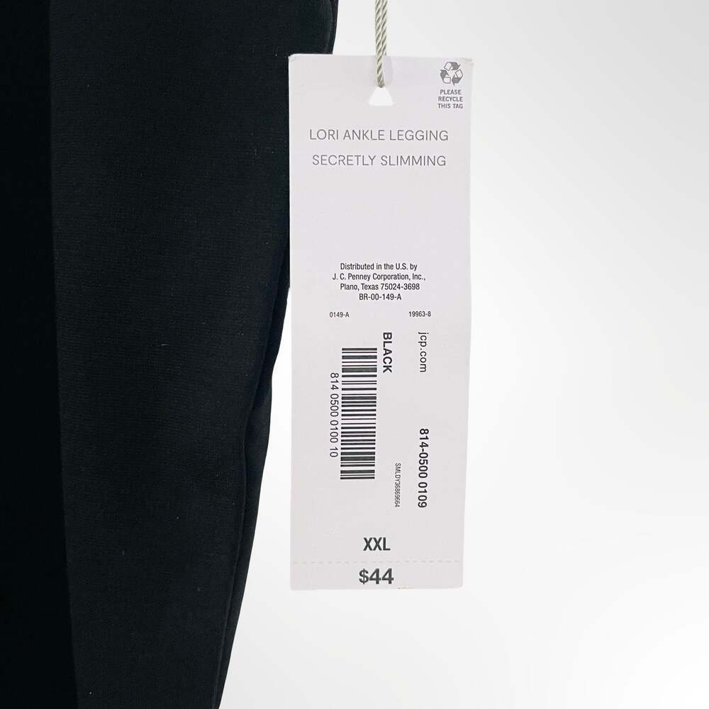Liz Claiborne Women's Slimming Lori Ankle Legging, Black, XXL