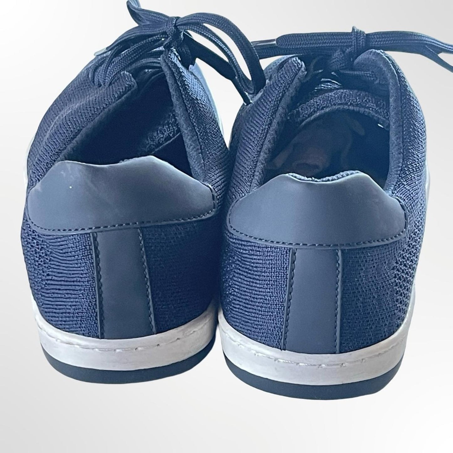 Zara Men Navy Knit Lace-Up Casual Sneakers