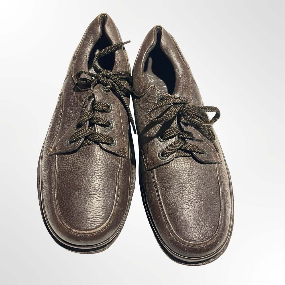 Propét Men's Brown Leather Comfort Casual Walking Shoes