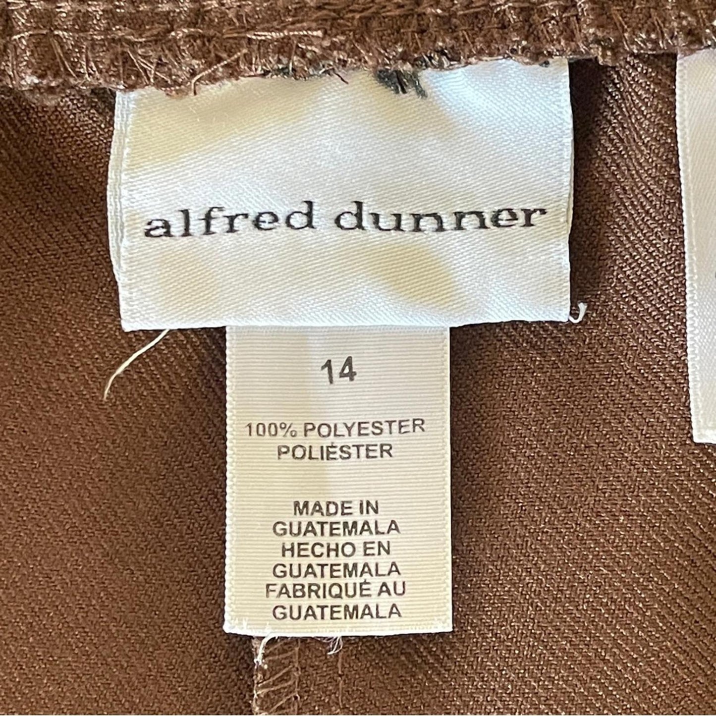 Women's Brown Pants by Alfred Dunner in size 14