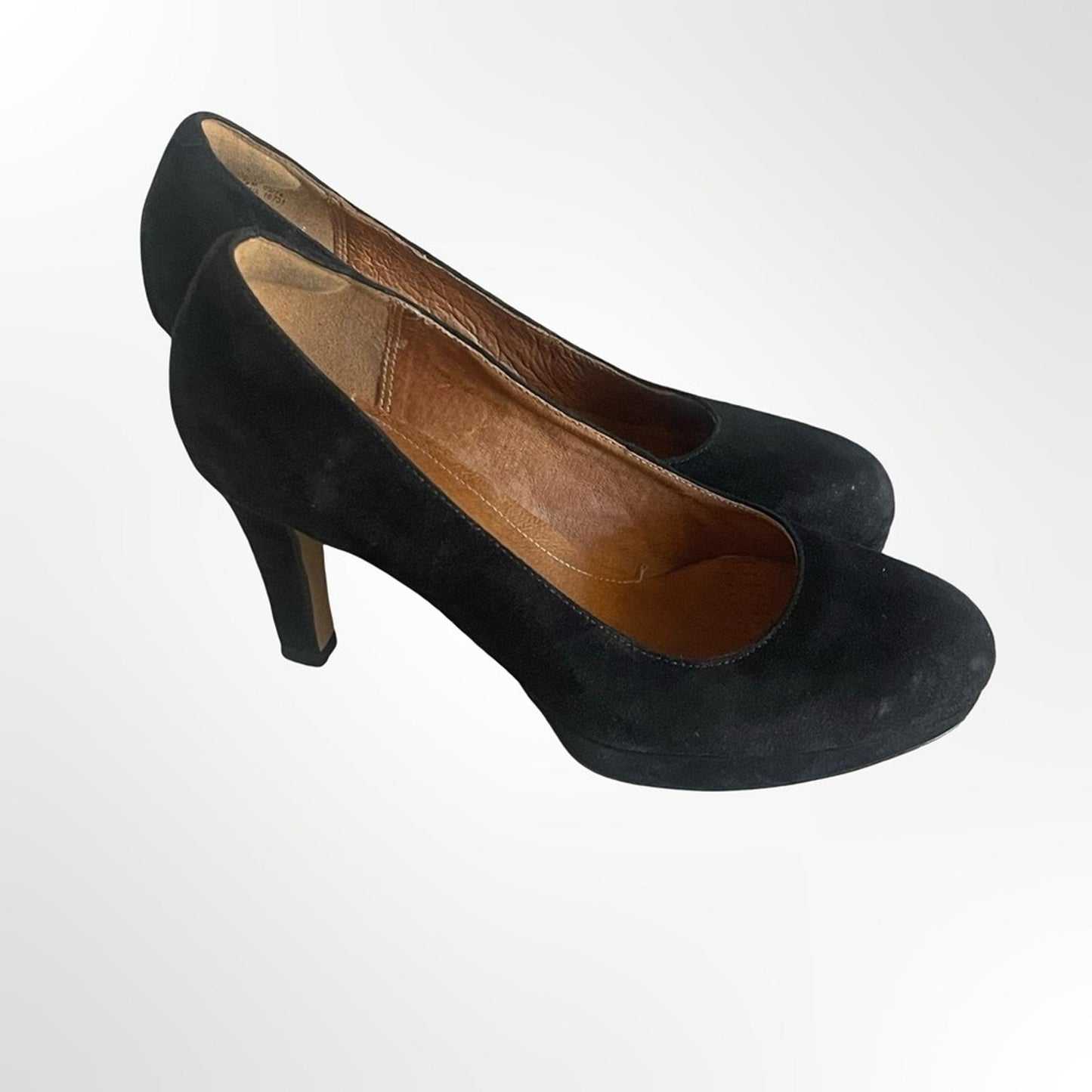 Clark's Artisan Women's Black Suede Mid-Heel Pumps size 7.5