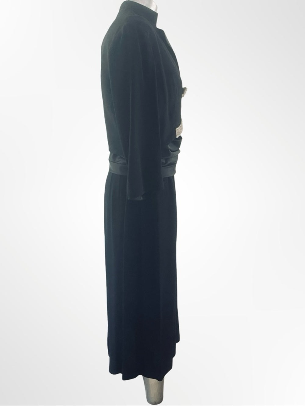 Vintage 1940s Style Black Cocktail Dress and Jacket Set