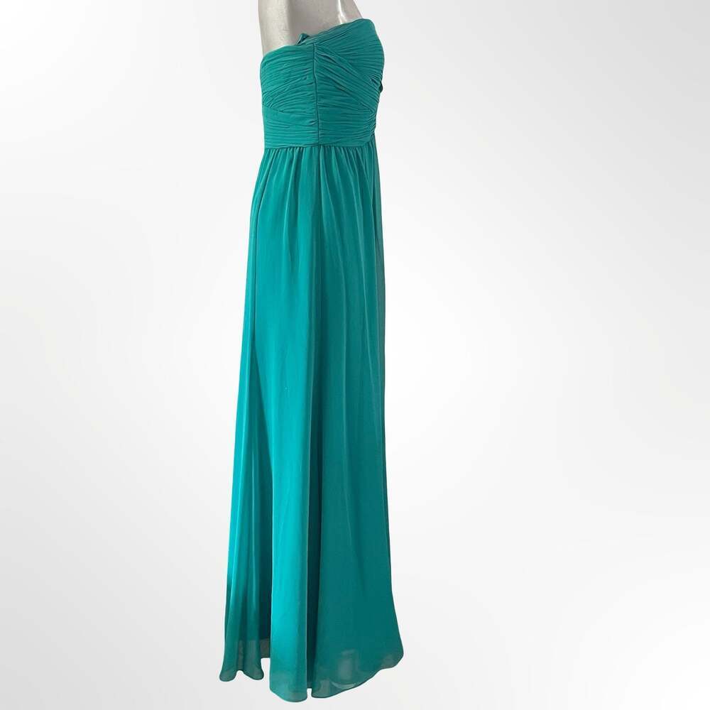 Lauren Ralph Lauren Evening Strapless Ruched Chiffon Maxi Dress