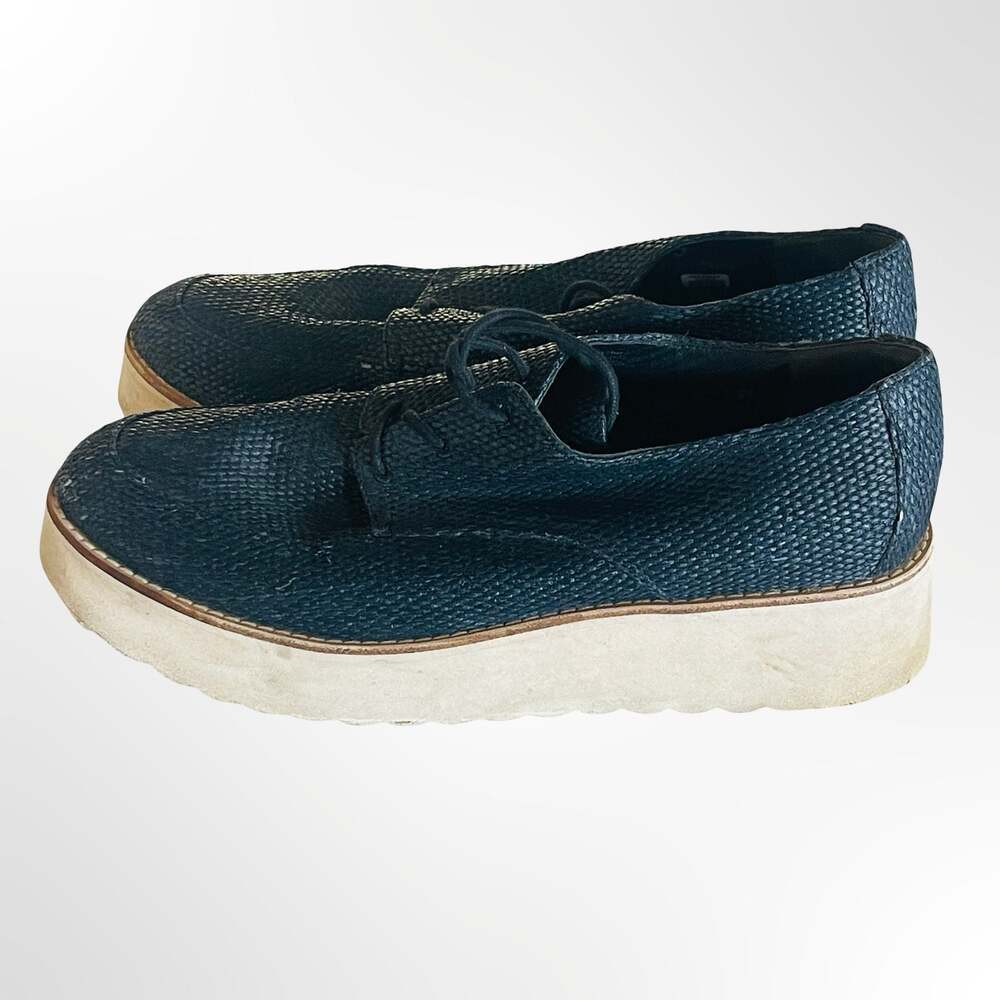 Vince Zina Platform Raffia Lace Up Sneakers