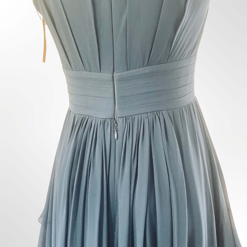 Elie Saab Cobalt silk-chiffon 100% silk - MINT in size S