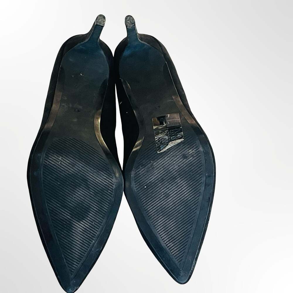 H&M Black Suede Pointed Toe Stiletto Pumps