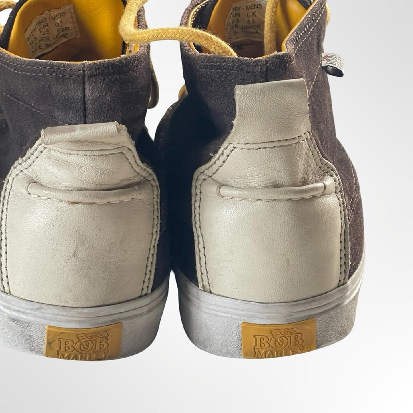 Bob Marley Men's Brown High-Top Sneakers in size 7.5