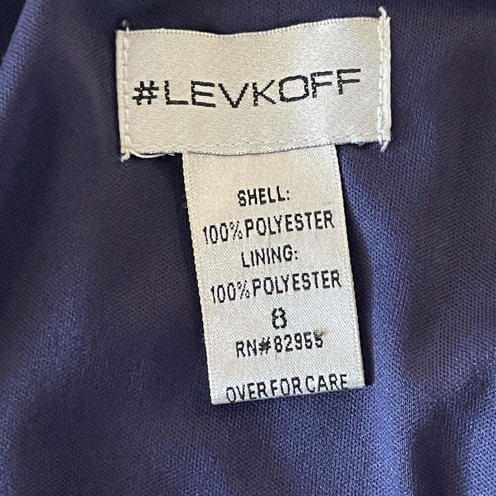 Bill Levkoff Navy Blue Chiffon Halter Bridesmaid Dress Size 8