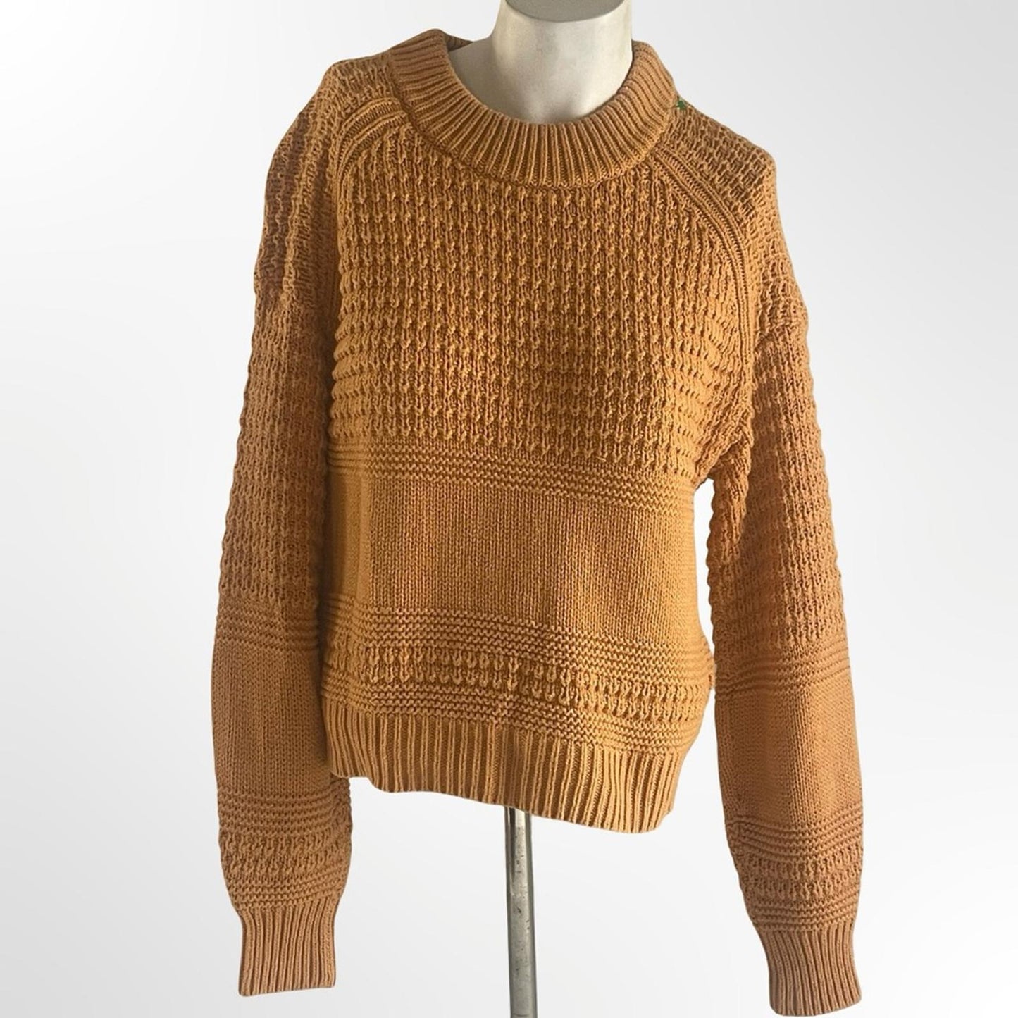Cozy Knit Sweater in Warm Tan in Size S