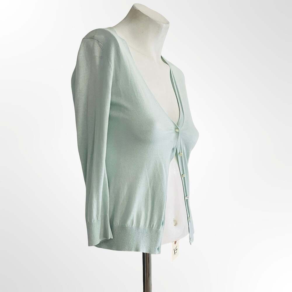 Banana Republic Light Green V-Neck Button-Front Cardigan Sweater Size XS