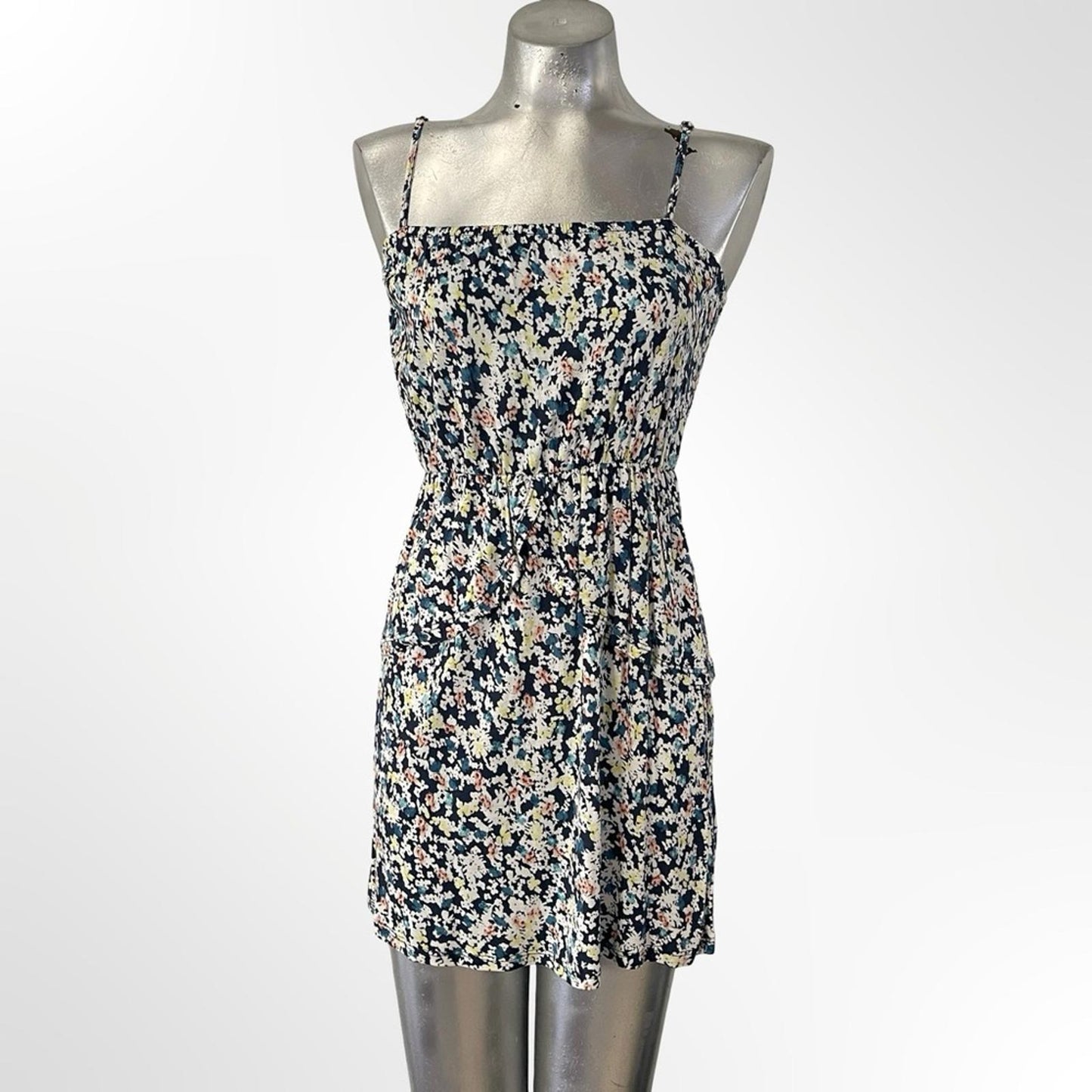 O'Neil Floral Spaghetti-Strap Sundress - Navy/Multicolor