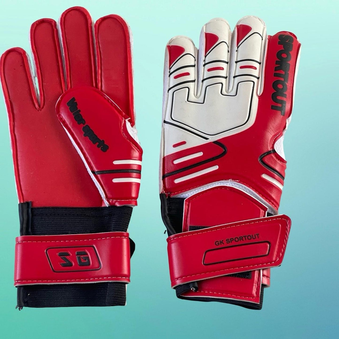 Red and White Goalkeeper Gloves NWOT