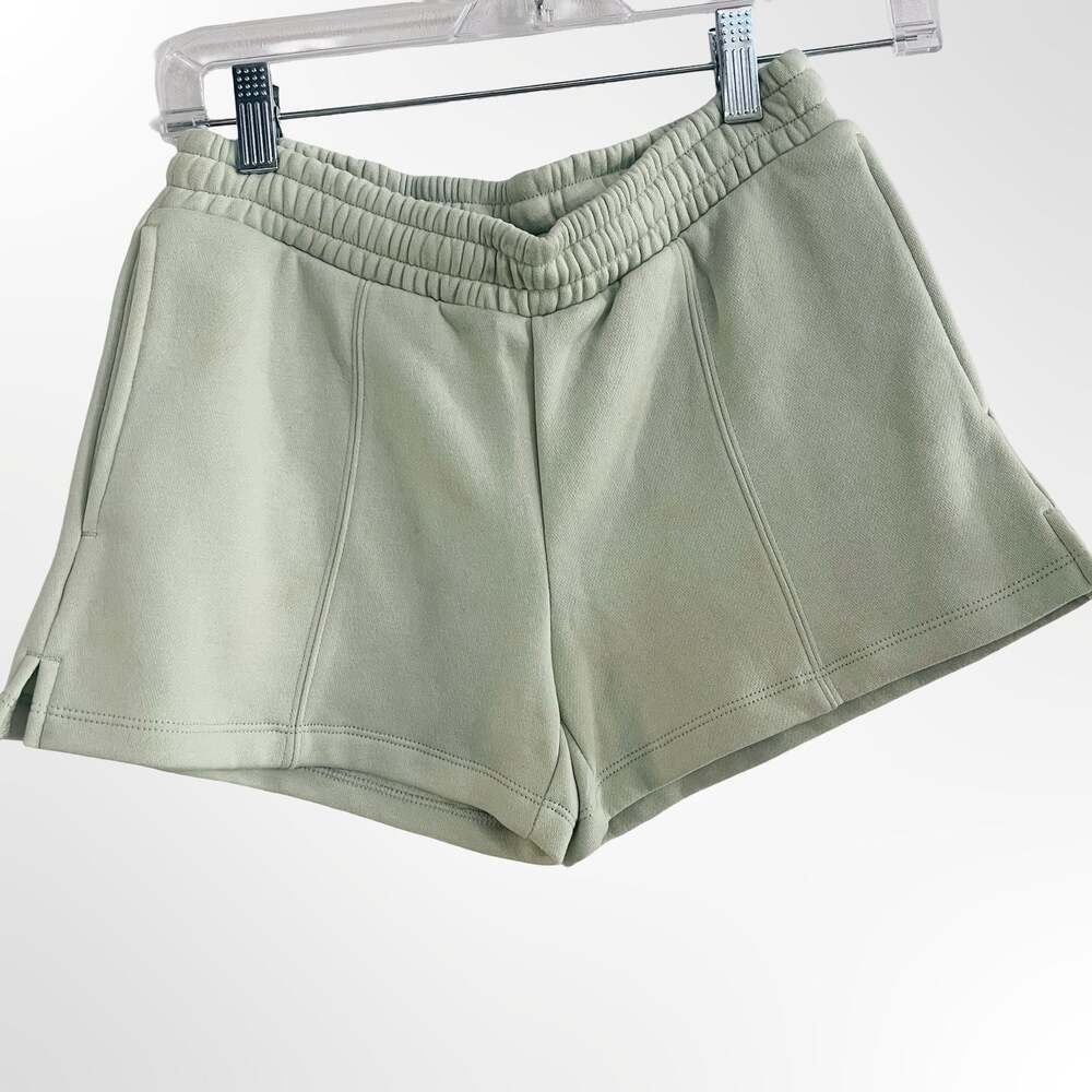 Art Class Girls' Sage Green Fleece Sweat Shorts with Pintuck Detail