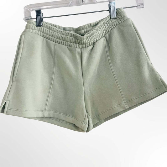 Art Class Girls' Sage Green Fleece Sweat Shorts with Pintuck Detail