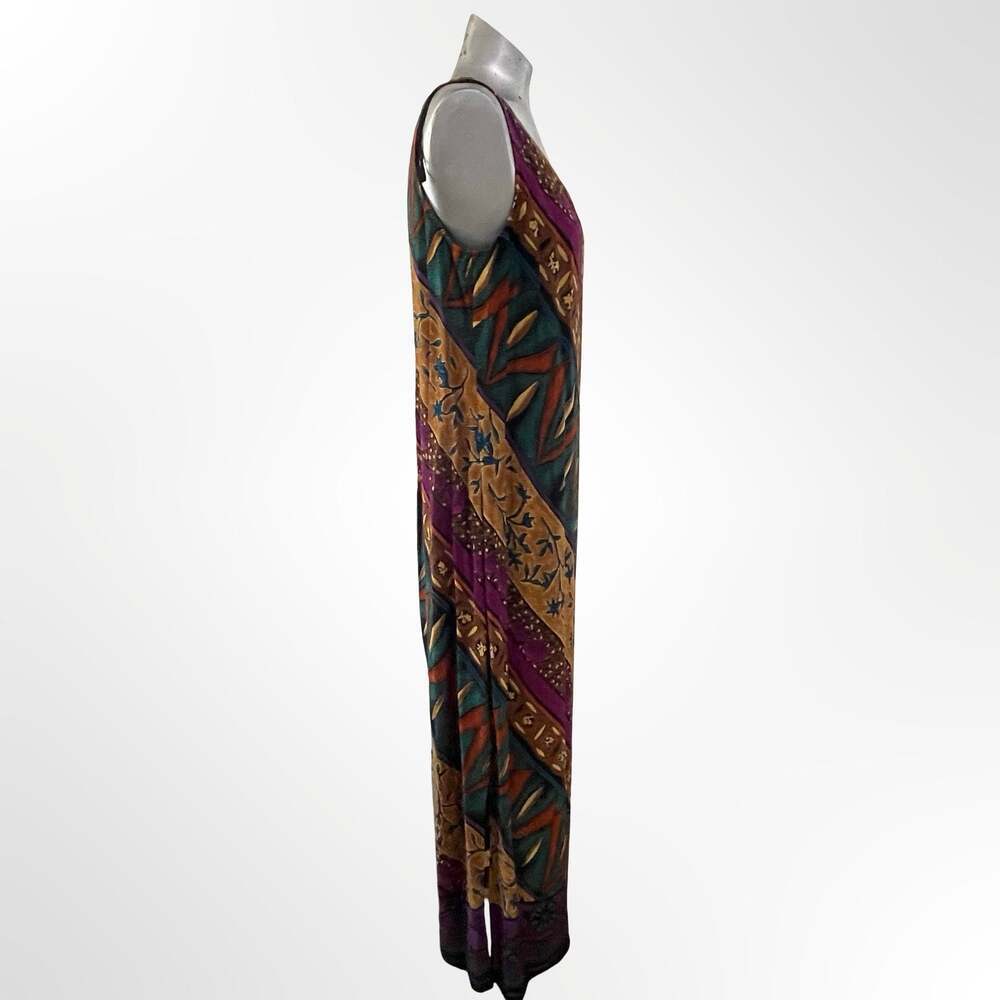 Vintage Karin Stevens 2-Piece Sleeveless Maxi Dress and Short Sleeve Topper Set