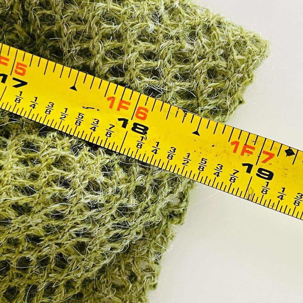 DeCo U.S.A. Olive Green Open Knit Crochet Style Cardigan