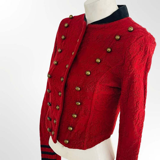 Free People In The Band Texture Military Style Jacket