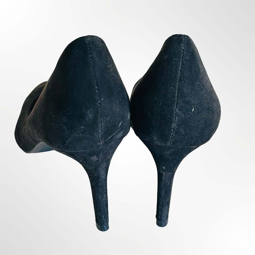 H&M Black Suede Pointed Toe Stiletto Pumps