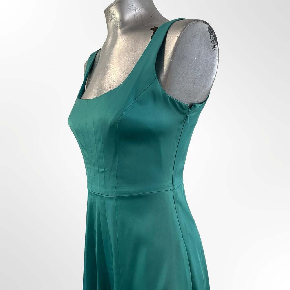 Nine West A Line Dress Womens Teal Sleeveless V-Neck Cocktail Party Event