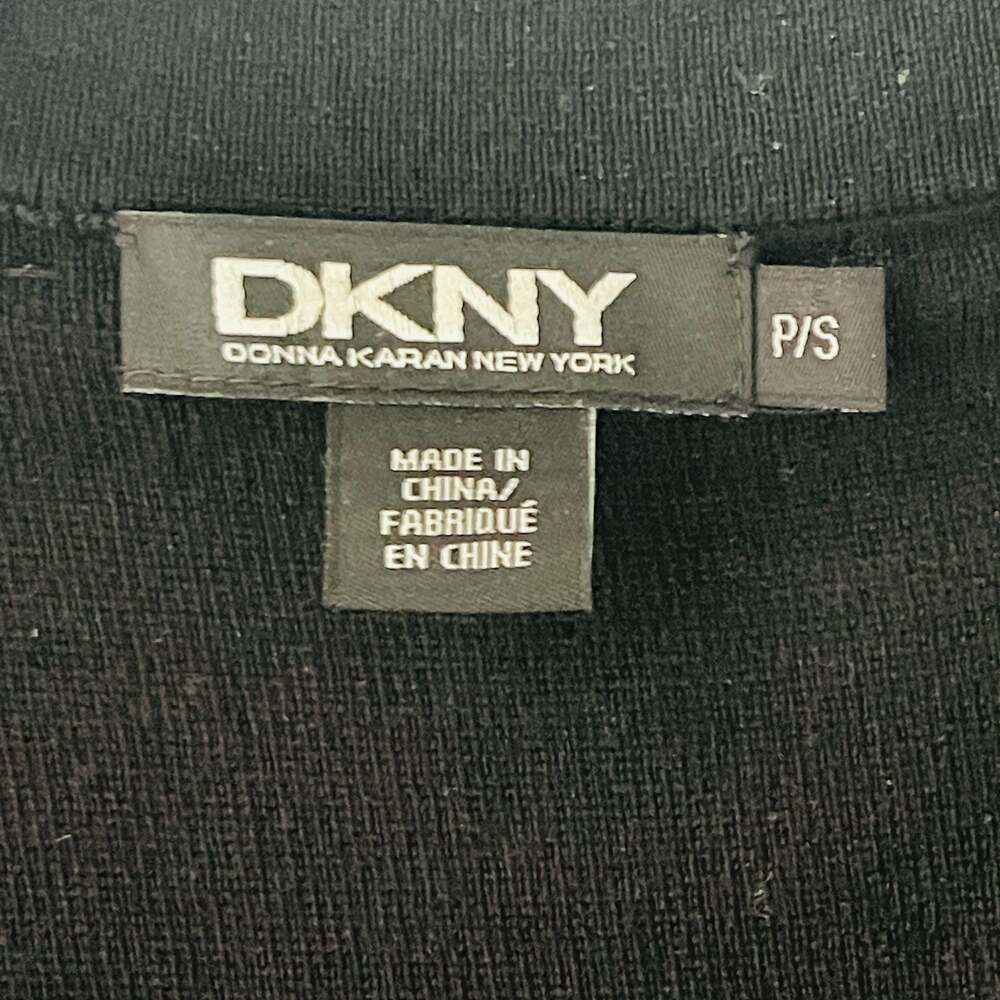 DKNY Donna Karan New York Black Embellished Beaded Collar Cape Cardigan