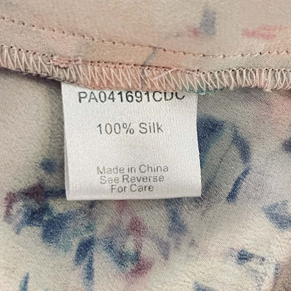 Parker Asher Silk Floral Cutout Back Tank Top