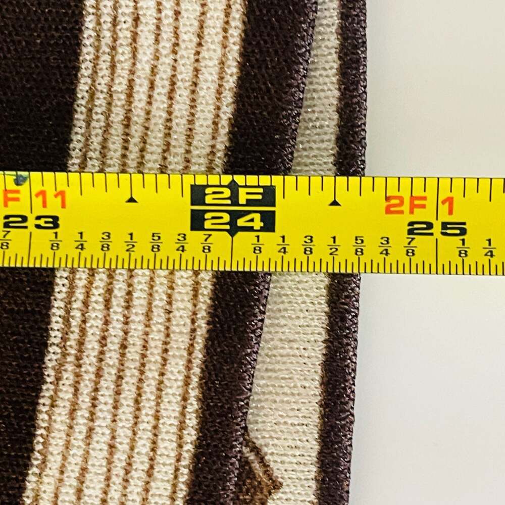 Vintage Ban-Lon Geometric Print Button-Up Shirt Brown Cream Size L