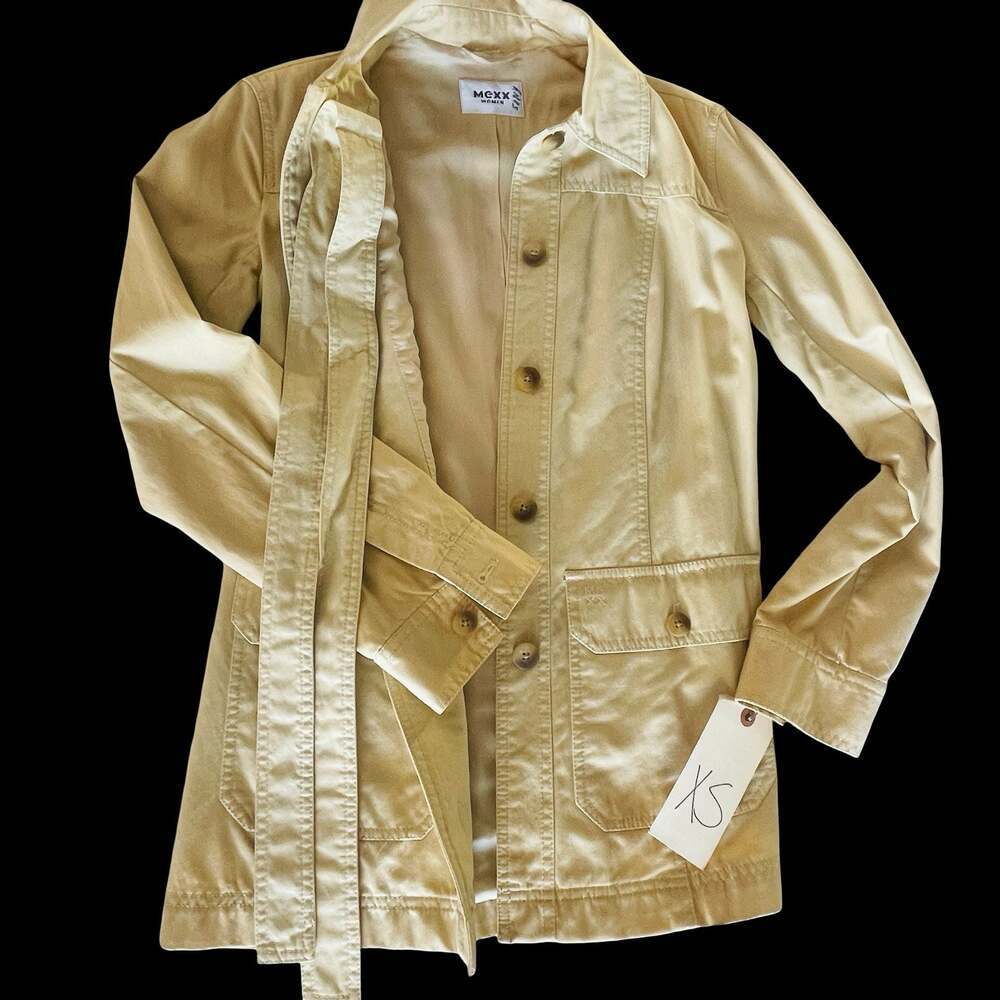 Mexx Women Belted Utility Safari Jacket in Beige