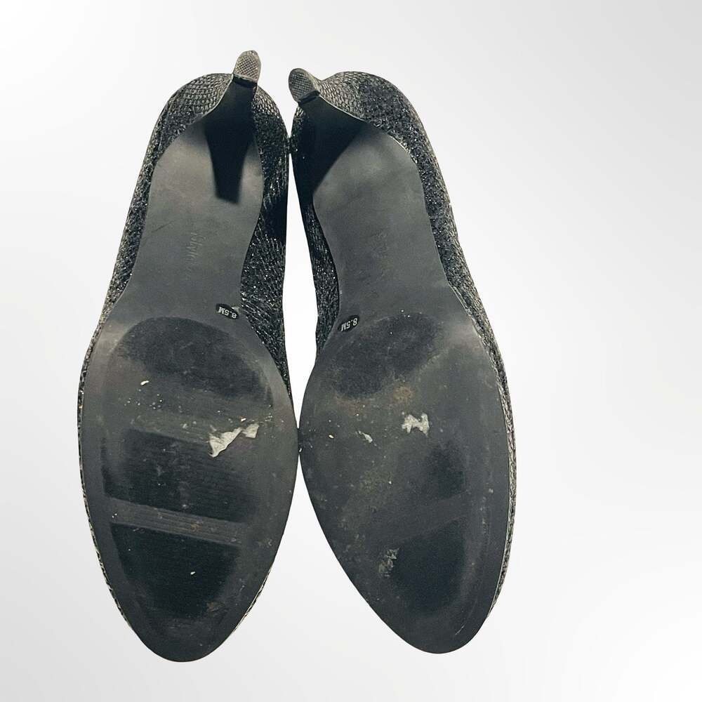 Style & Co. Nikolet Black Glitter Round Toe Pumps