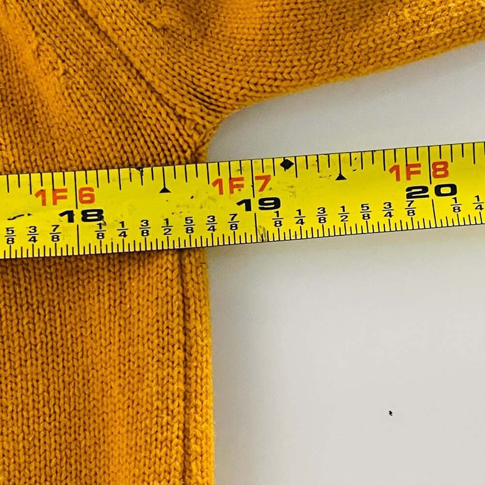 Vintage Puritan Ban-Lon Full Fashioned Knit Polo Sweater Mustard Men's Medium