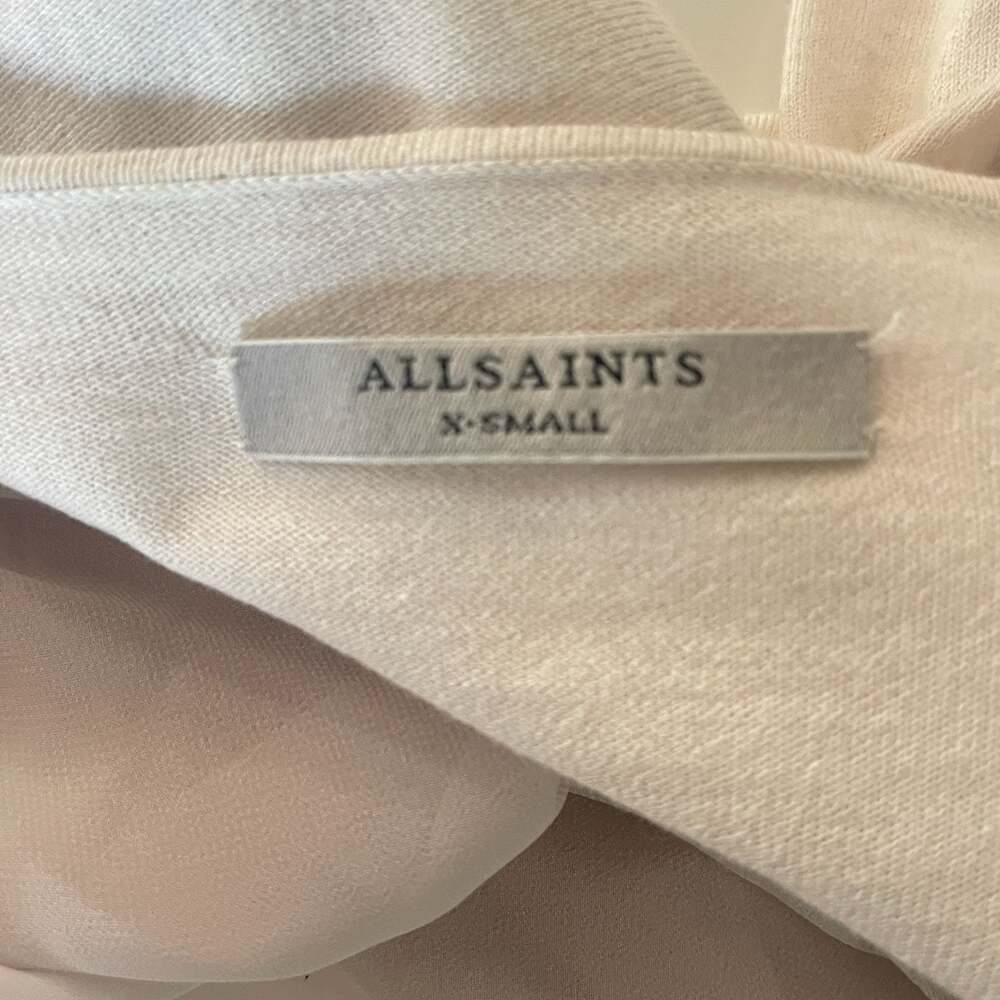 AllSaints Taybar Sheer Cowl Neck Sweater