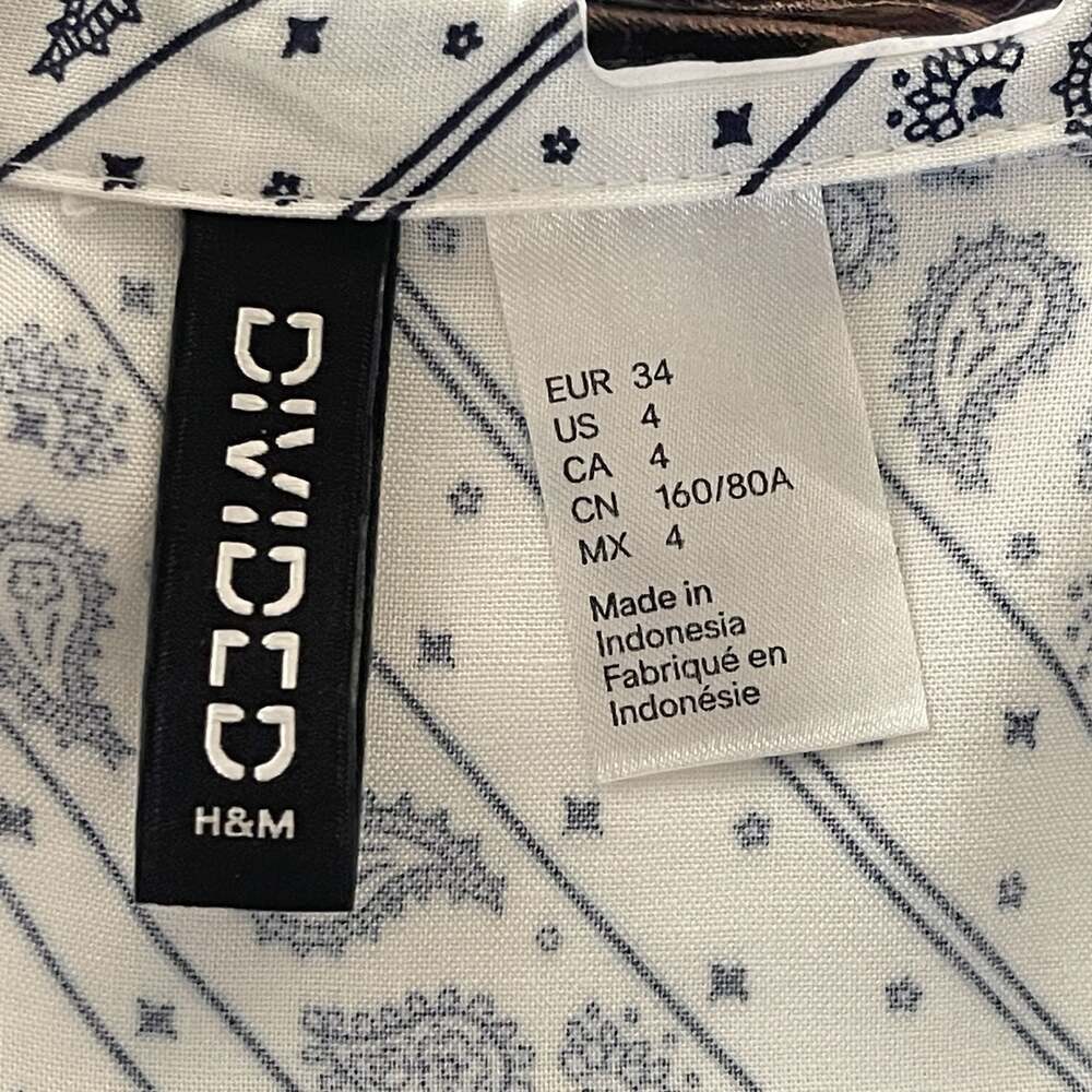 H&M bandana print top in size 4