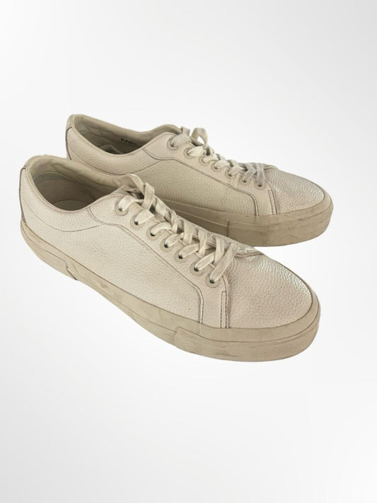 Zara Minimalist white Leather Men's Sneakers in size 10