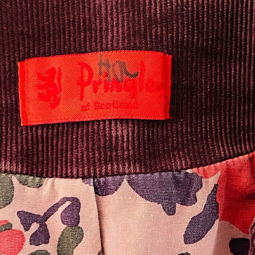 Pringle of Scotland Women's Burgundy Corduroy Blazer