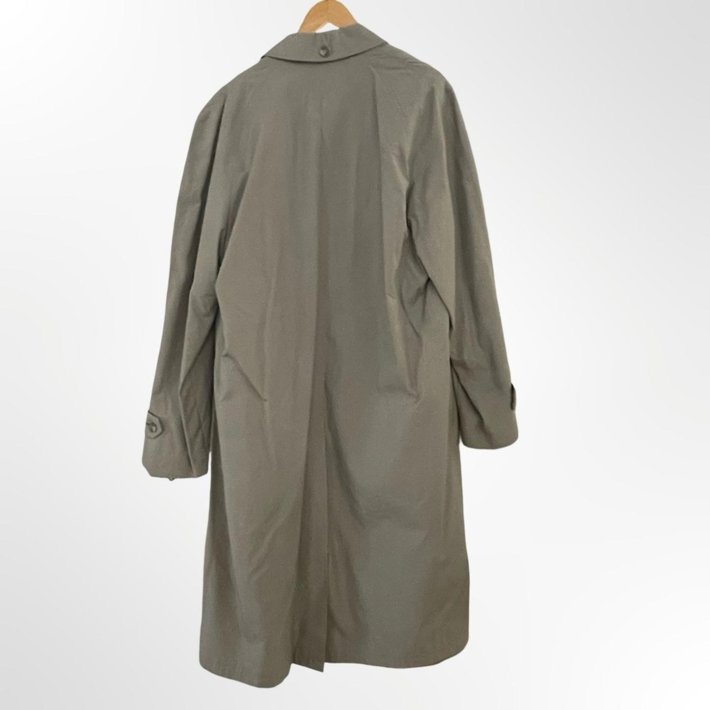 TownCraft Olive Green Long Trench Coat 42 X-Tall