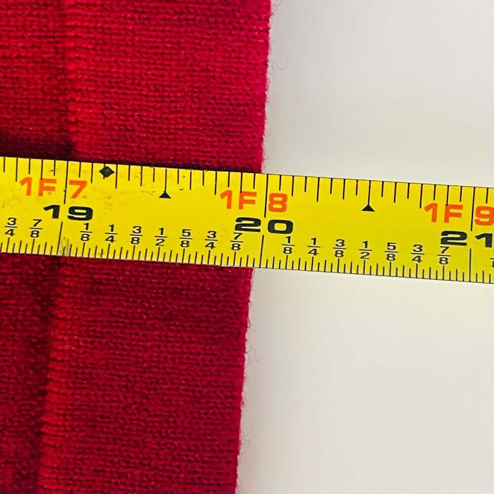 Red Crew Neck Long Sleeve Button Front Knit Cardigan Sweater