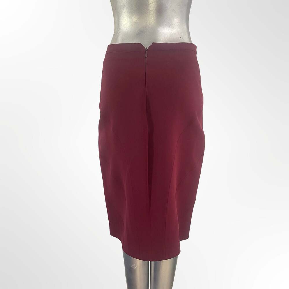 Hobbs Beatrice Merlot Red Knee-Length Pencil Skirt