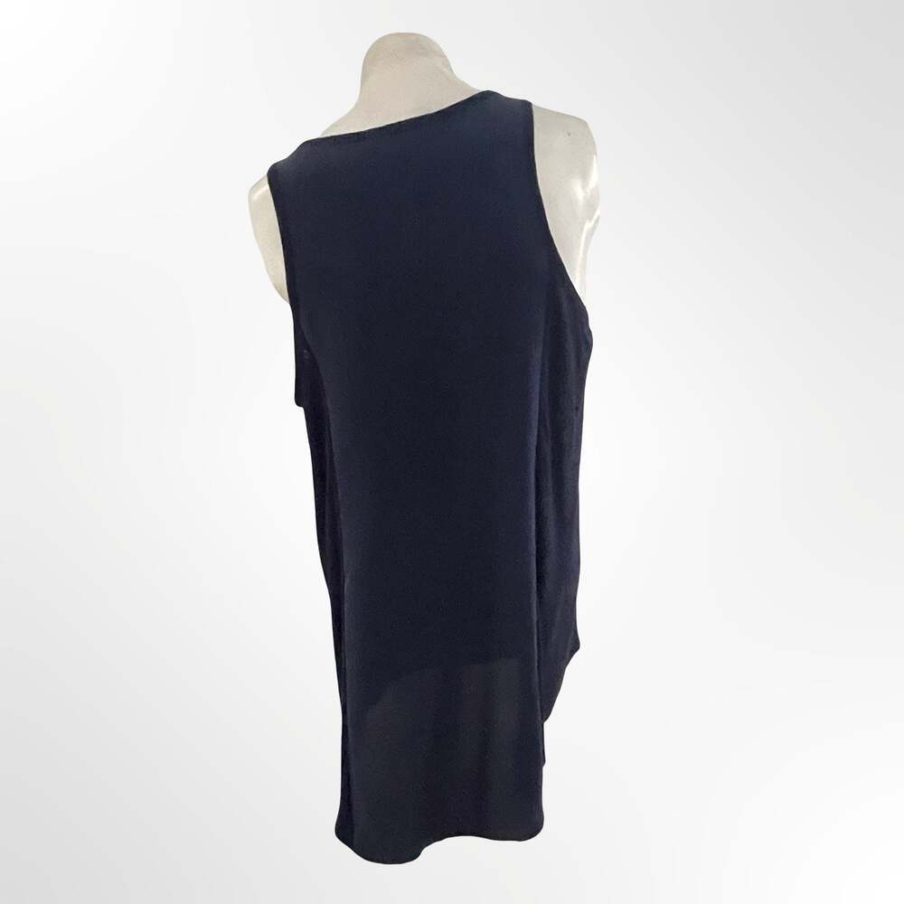 Soft Joie Navy Silk and Linen Blend Hi-Lo Tank Top Size Small