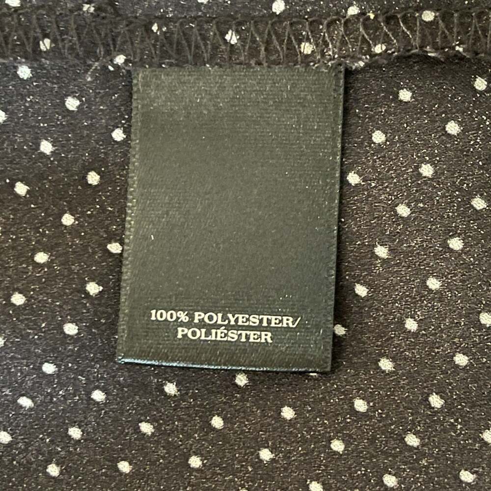 Ann Taylor Black Polka Dot Sleeveless V-Neck Blouse