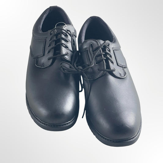 Galls Classic Black Lace-Up Leather Shoes in size 11