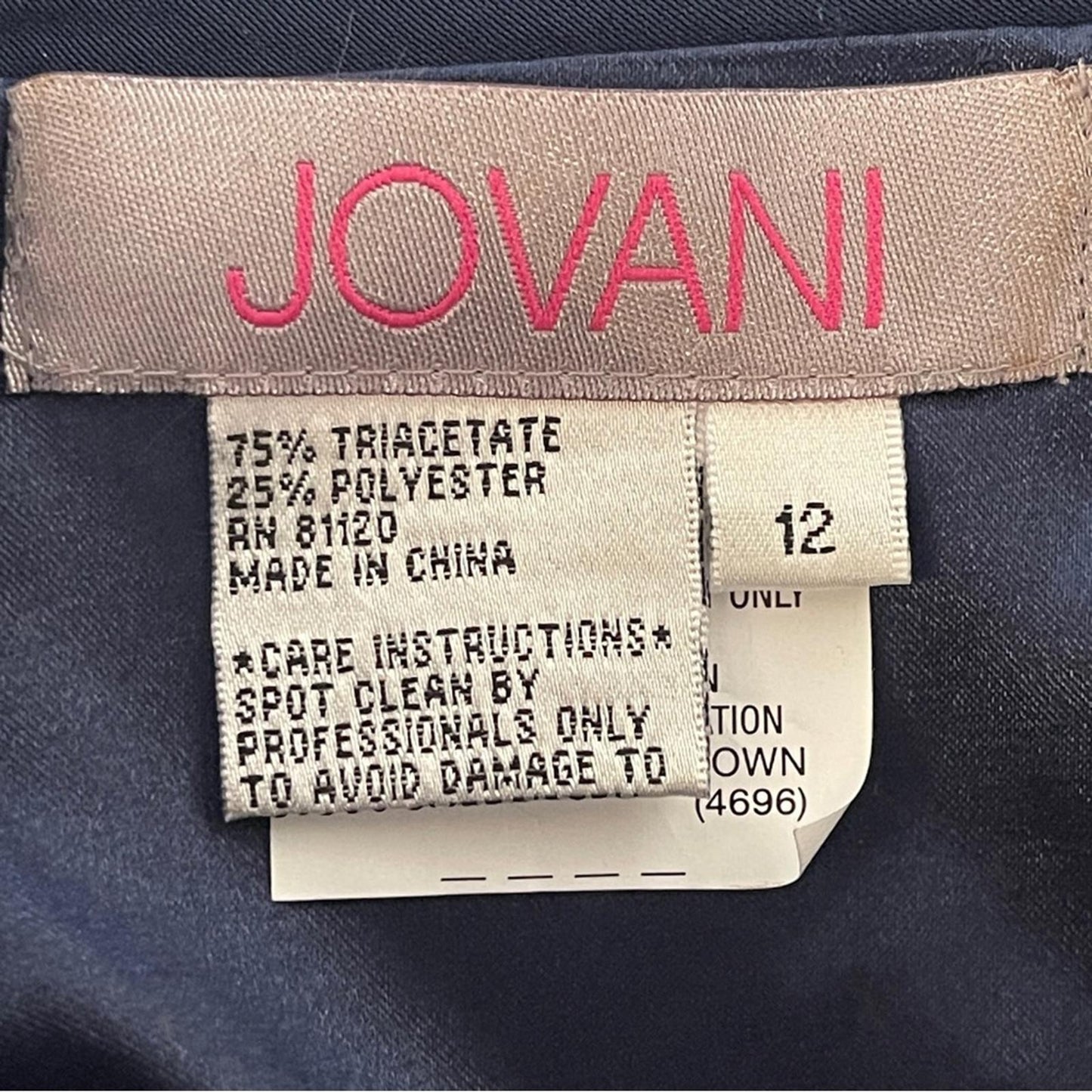 Jovani Navy Flare Pants in size 12 with 47" length