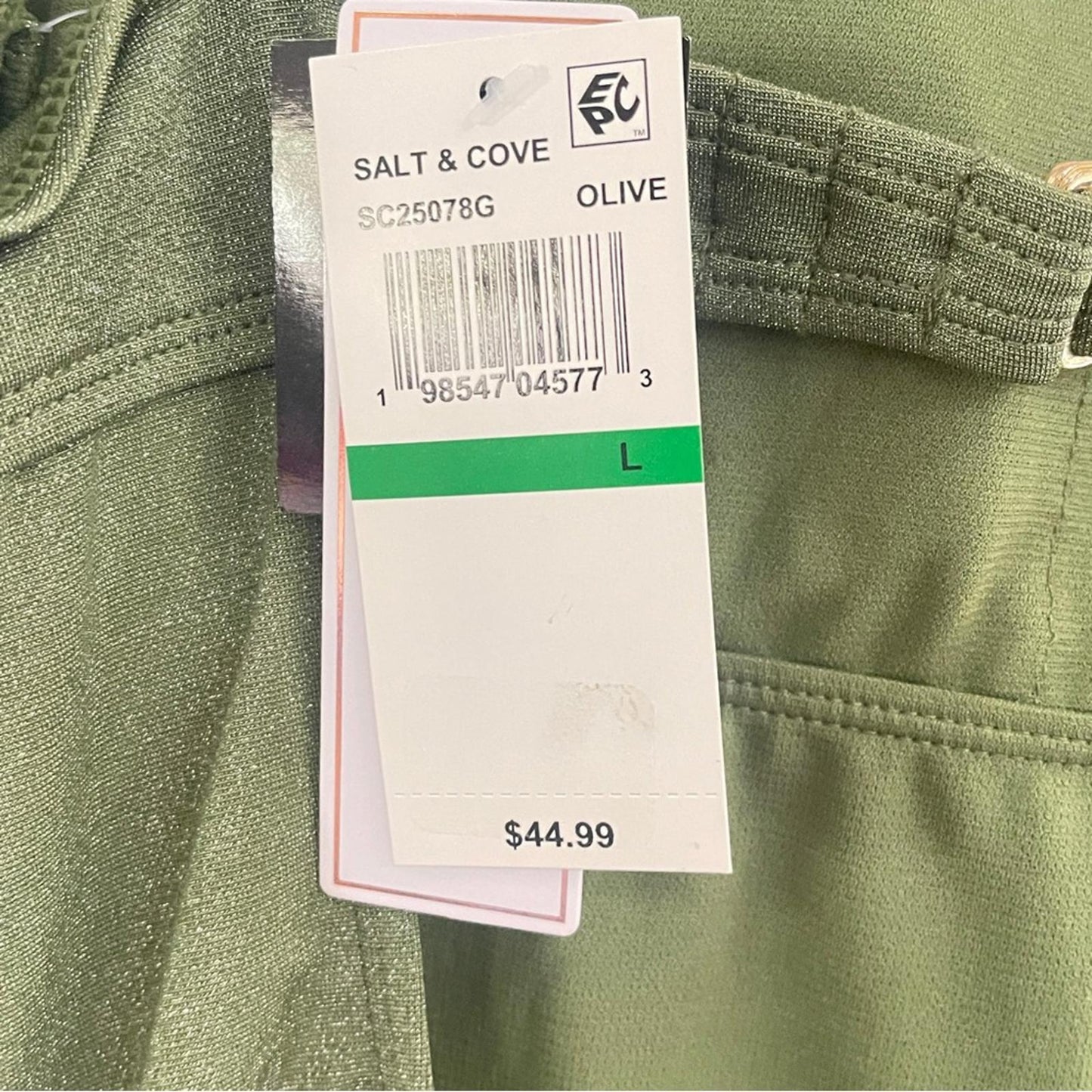 Salt + Cove Olive Green One-Piece Swimsuit in Size L NWT