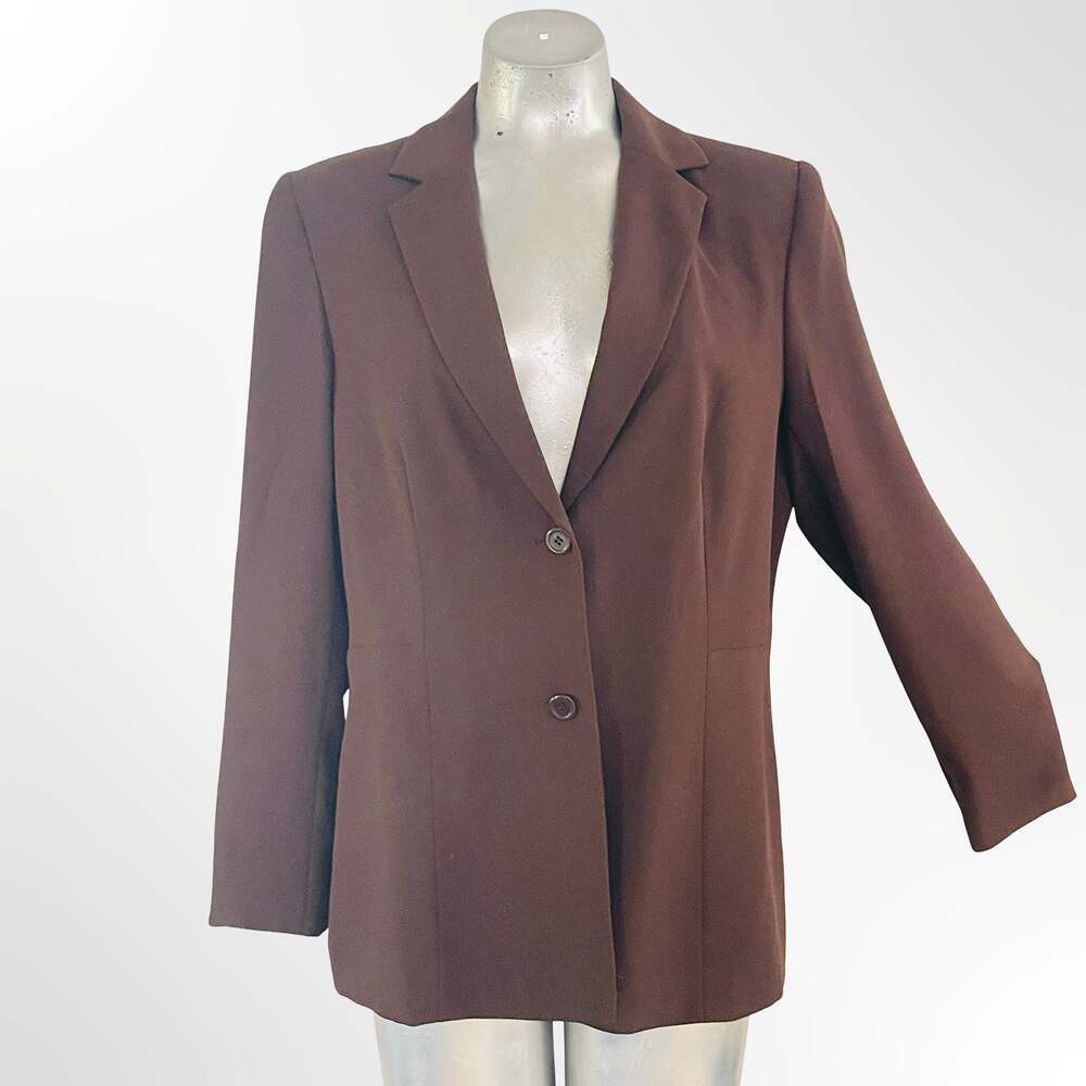 Christy Miller Suits Style AA-06M Women's Brown Two-Button Blazer Jacket
