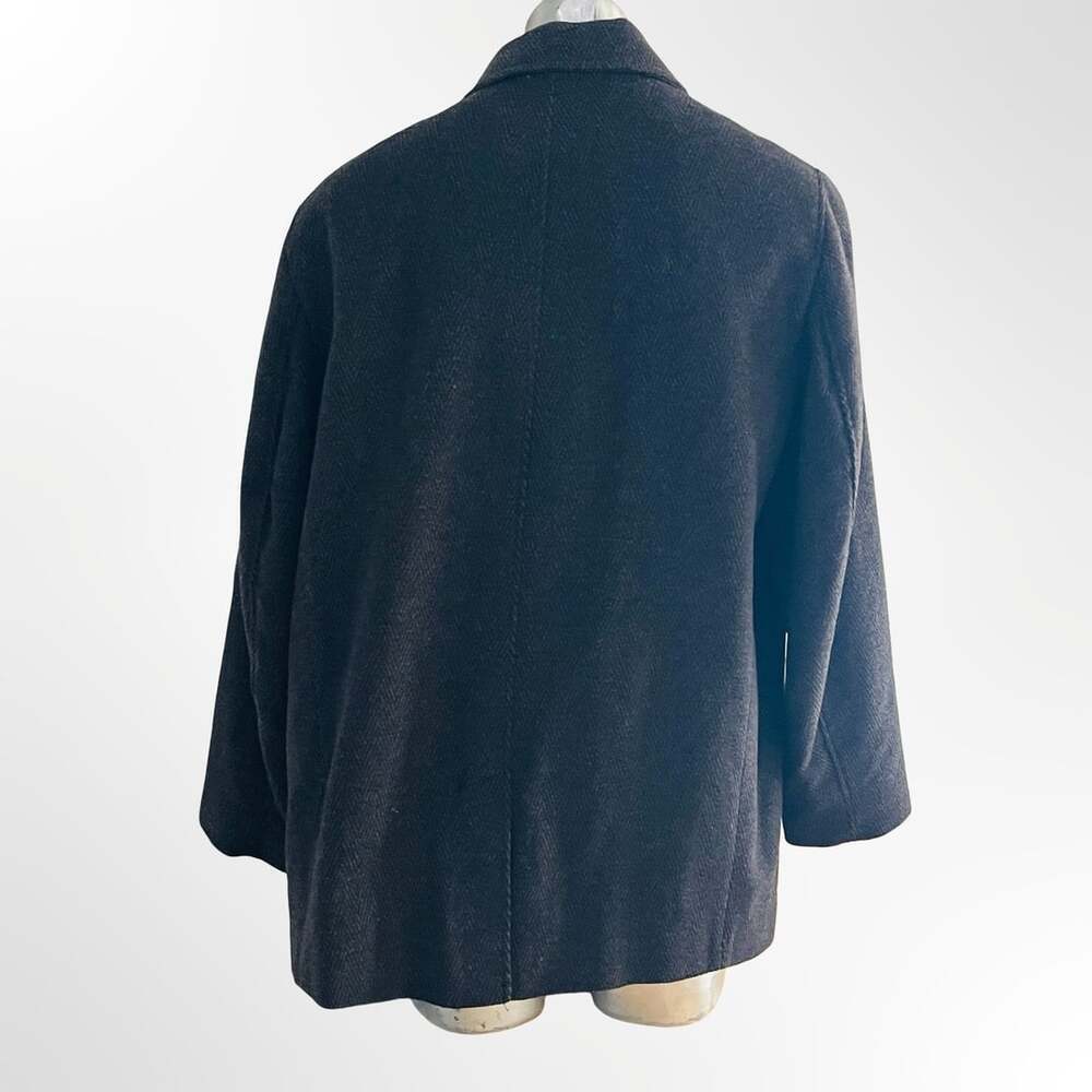 Perry Ellis Portfolio Men's Charcoal Grey Wool Blend Quilted Lined Car Coat XL