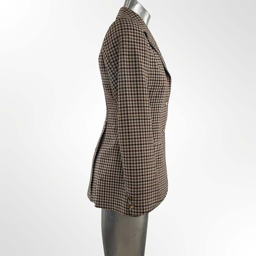Lord Geoffrey English Riding Habits Brown Houndstooth Fitted Blazer