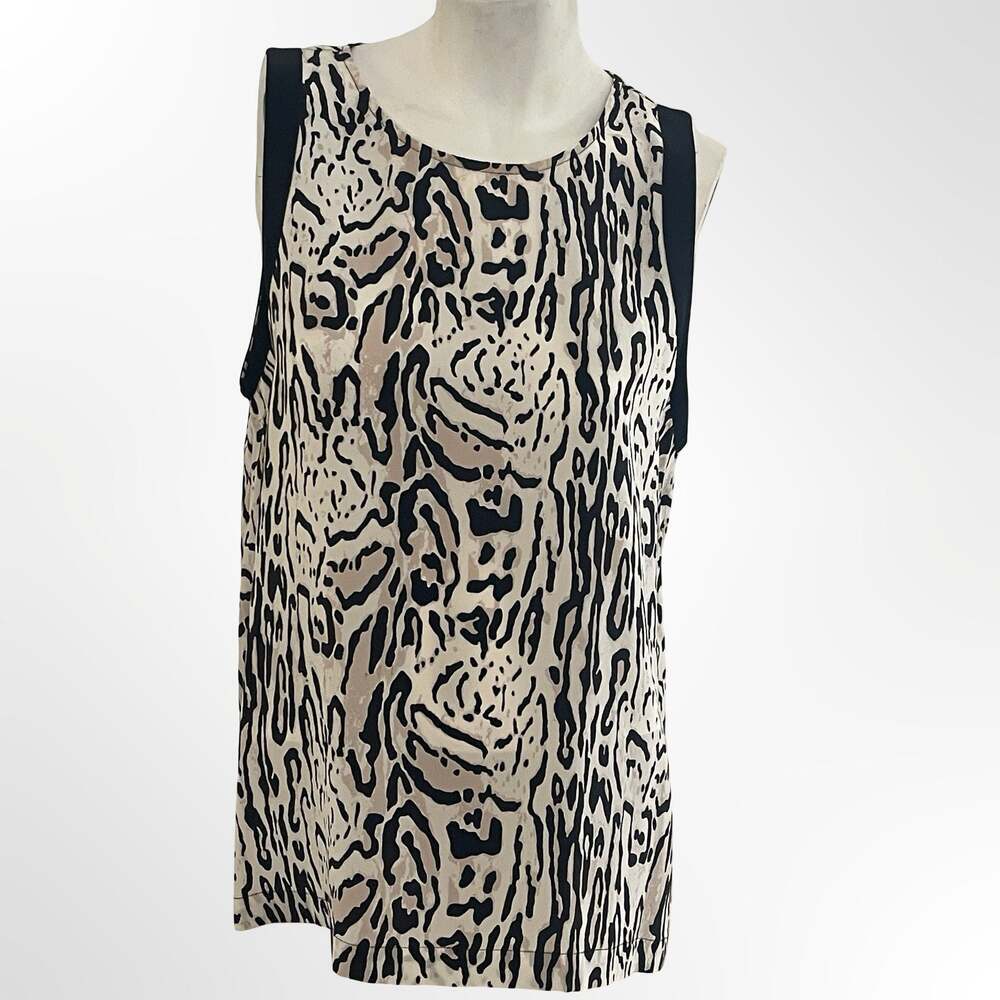 Joie Women's 100% Silk Sleeveless Animal Print Tank Top