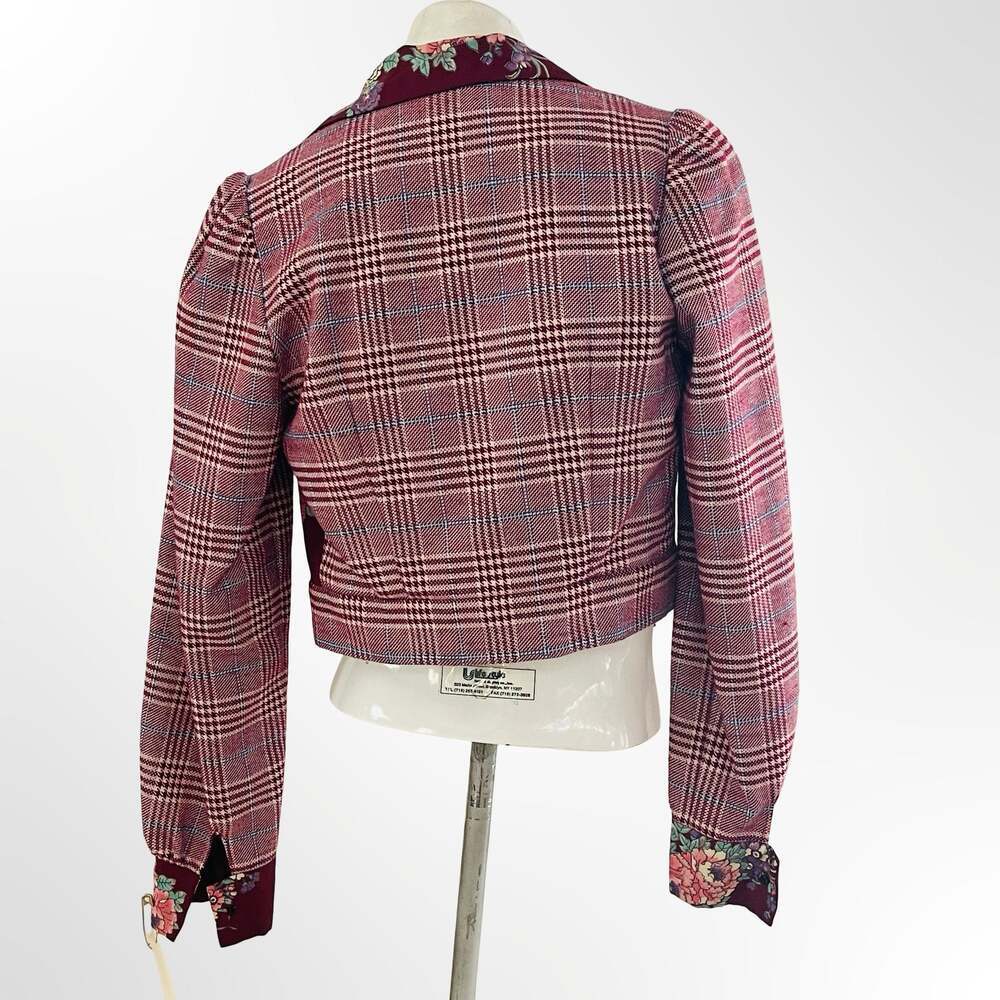 CM Bazaar Sony Pictures Costume Department Vintage Floral Plaid Jacket