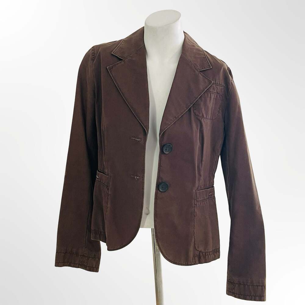 Banana Republic Brown Cotton Blazer Jacket with Sony Pictures Costume Dept Label